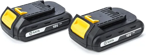 Vista 7 de SATA Kit de iones de litio de 18 voltios y 1/4 de pulgada, destornillador de impacto hexagonal sin escobillas, baterías de 2 amperios por hora