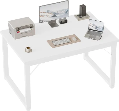 Vista 64 de Mericonia Escritorio para computadora, escritorio de juegos para espacios pequeños, mesa de estilo moderno y simple para oficina en casa, mesa