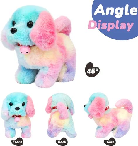 Vista 74 de Hopearl - Juguete de peluche electrónico interactivo de conejo con orejas LED, sonidos y movimientos; camina, se menea e ilumina las orejas, mueve