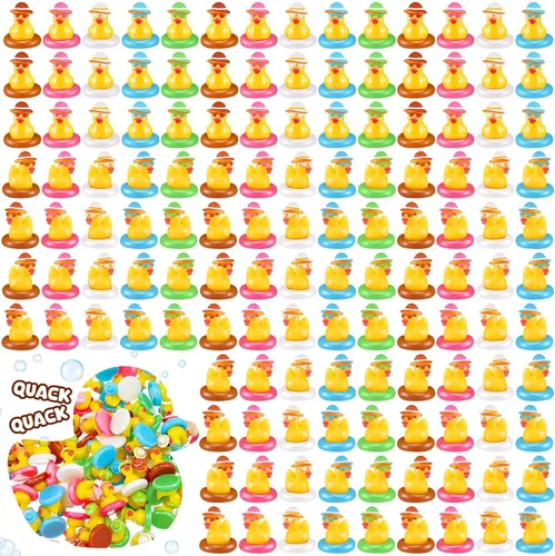 Vista 6 de Arrowbash 100 Pcs Mini Resin Baseball Ducks Figurines Miniature Sport Duck Statues Mini Resin Figurine for Birthday Party Gifts Micro Garden