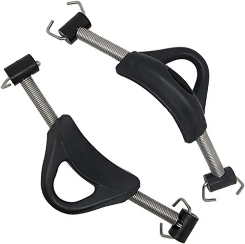 Scuba Choice Correas de aleta de resorte de acero inoxidable para buceo, estilo pin (par), mediano, negro