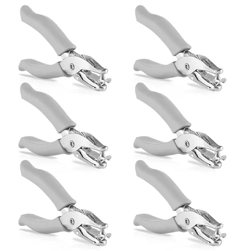 Vista 23 de Enday - Perforadora perforadora de agujeros de 1/4 pulgadas con asas de agarre suave para papel y manualidades, forma de círculo redondo, para niños