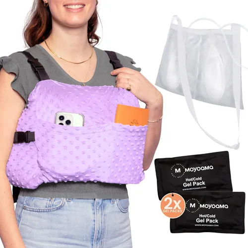 Vista 17 de MOYOAMA Almohada post mastectomía – Kit de protección de 4 piezas con 2 paquetes de gel y bolsa de drenaje de ducha – Imprescindible para cirugía