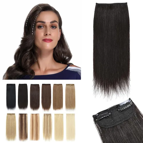 Vista 9 de SEGO 2 piezas de extensiones de cabello cortas con clip, cabello humano de 6 pulgadas, 20 g, extensiones de cabello humano para mujeres con cabello