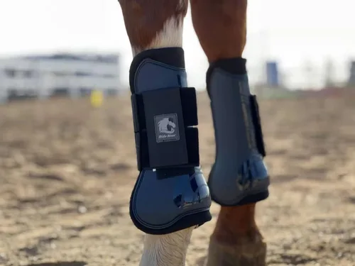 Vista 4 de Ride Now Juego de 4 botas de tendón de caballo con frente abierto/Fetlock para caballo