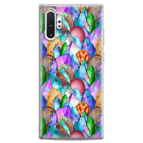 Vista 16 de Funda compatible con Samsung S24 S23 S22 Plus S21 FE Ultra S20+ S10 Note 20 S10e S9 Dragon Eyes Cristales transparentes ligeros Slim Fit Silicona