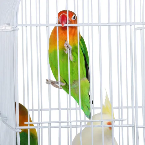 Vista 5 de YAHEETECH - Jaula para aves y pájaros, tamaño mediano con parte superior abierta, 41 pulgadas, jaula para periquitos, pinzones, canarios, loros