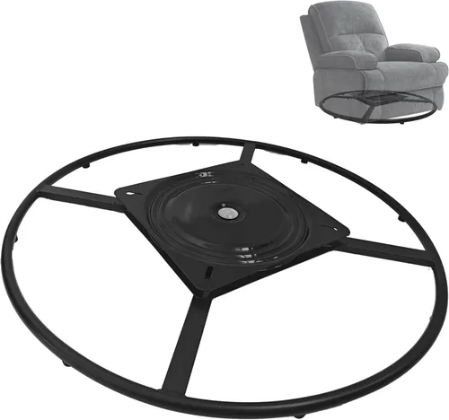 Vista 10 de Repuesto de base de anillo giratorio reclinable con placa, muebles resistentes, sofá, silla, piezas inferiores giratorias (20 pulgadas)