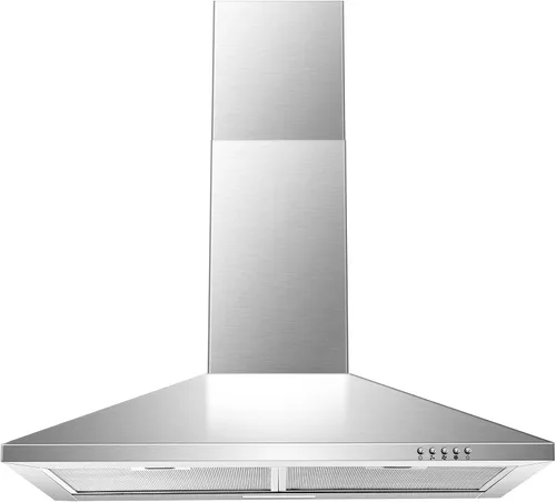 Vista 10 de SNDOAS Campana extractora de 24 pulgadas, 450 CFM Campana extractora negra para montaje en pared, Campana extractora de cocina convertible