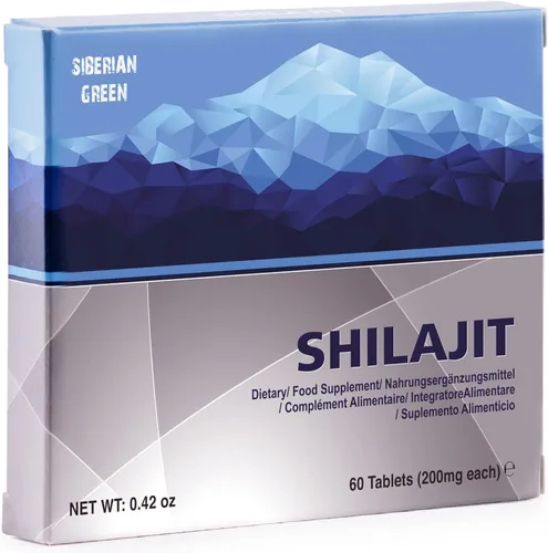 Vista 4 de Shilajit natural en tabletas, 2 paquetes de 60 tabletas (total 120 tabletas) etiqueta Golden Shilajit