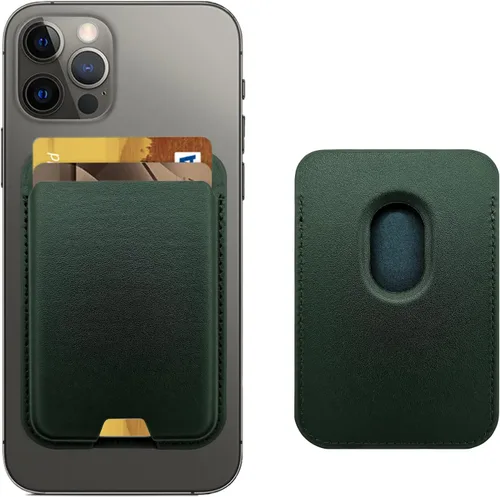 Vista 25 de Cartera magnética iLodn compatible con MagSafe para iPhone 17 16 15 14 13 12 Pro Max Air Plus, tarjetero Mag 3 Safe adhesivo para accesorios