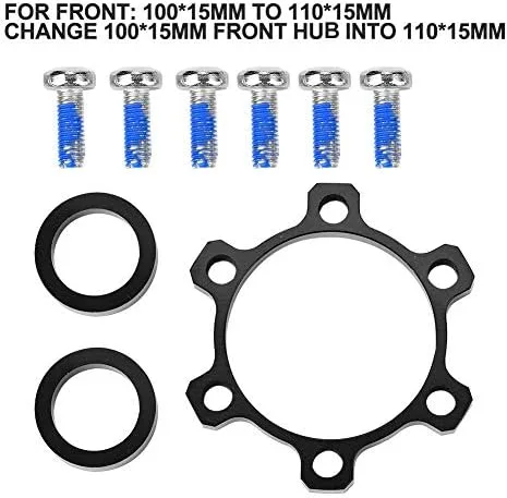 Vista 5 de Conversión de concentrador, adaptador de impulso, adaptador de conversión de cubo de impulso delantero trasero 100 x 15 a 110 x 15 accesorios