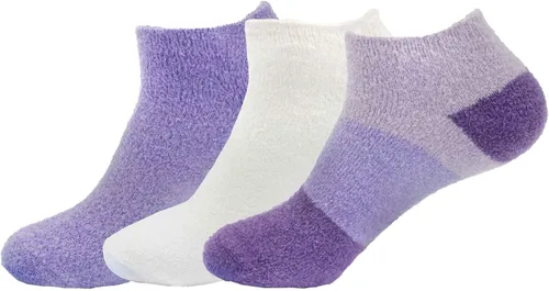 Vista 36 de BambooMN Calcetines de spa de nailon mullidos con infusión de aloe para mujer, color morado lavanda, 3 pares