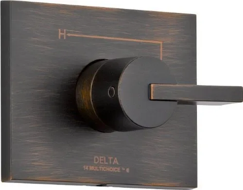 Vista 3 de Delta Faucet Vero 14 Series - Kit de ajuste de válvula de mango de ducha de una sola función, bronce champán T14053-CZ (válvula no incluida)