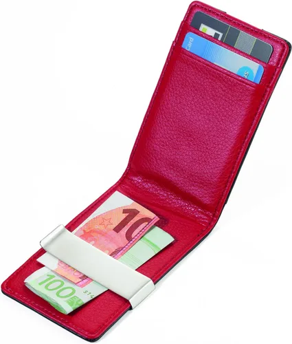 Vista 3 de Troika Cartera plana roja y negra con protección RIFD (CCC1532LE)