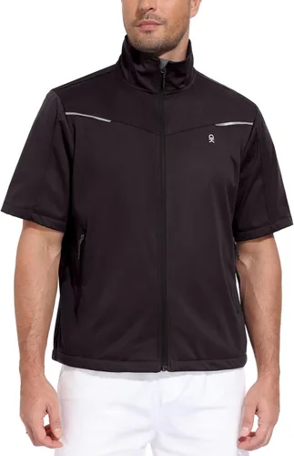 Vista 15 de Little Donkey Andy Chaqueta de golf Softshell de manga corta para hombre Negro