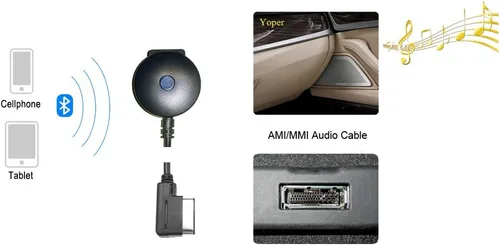 Vista 7 de Yoper Kit Bluetooth compatible con Mercedes-Benz MMI adaptador de interfaz de coche iPhone Android iPod integración música conector AUX