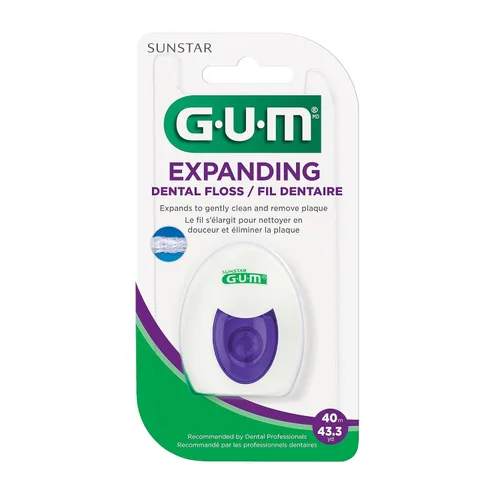 Vista 2 de Hilo dental expandible, hilo dental encerado, eliminación efectiva de placa para dientes apretados, sin sabor
