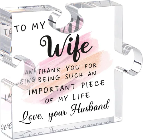 Vista 11 de Regalos para Tía de Sobrina - Placa Única de Pieza de Rompecabezas de Acrílico para Cumpleaños de Tía, Decoraciones de Escritorio, Regalo para Tía