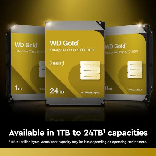 Vista 4 de Western Digital Disco duro interno WD Gold Enterprise Class de 14 TB - Clase 7200 RPM, SATA 6 Gb/s, caché de 512 MB, 3.5" - WD141KRYZ
