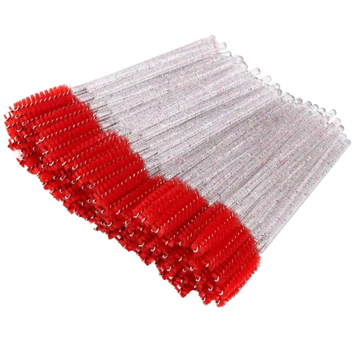 Vista 10 de BTYMS 100 piezas desechables de pestañas carretes aplicador de rímel aplicador de pestañas varita pestañas cepillo cejas carrete para extensión