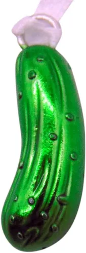 Vista 3 de Juego de decoración navideña de árbol de pepinillo en caja con tarjeta de historia de leyenda