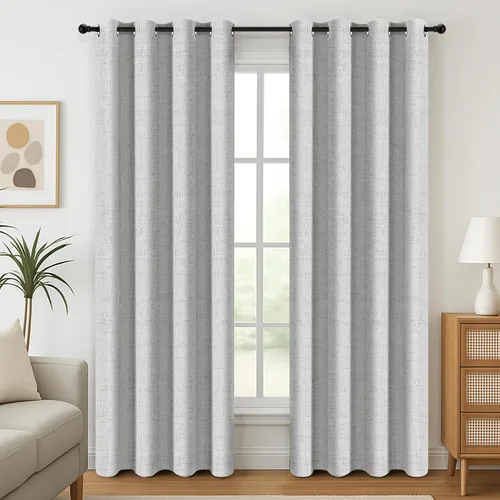 Vista 30 de Cortinas 100% Blackout Shield para puerta corredera, cortinas extra anchas de 63 pulgadas de largo, cortinas con ojales para puerta de patio