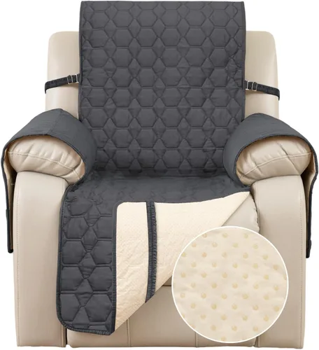 Vista 10 de Funda impermeable para sofá reclinable, funda antideslizante para silla reclinable, protector de muebles, funda de sofá lavable para perros y niños
