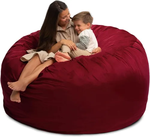 Vista 46 de ULTIMATE SACK Sillón tipo puf de 5 pies, puf de gran tamaño para adultos, cómodo sillón tipo puf, sofá tipo puf para tumbarse, sofá tipo puf