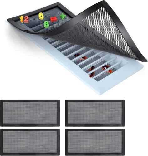 Vista 13 de Cubiertas magnéticas de ventilación para registro de piso, malla de filtro de ventilación de aire de 2 x 12 pulgadas, red de pantalla de ventilación