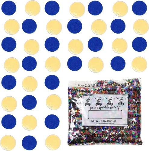 Vista 120 de Confetti Circle 1/4" Negro, Azul Marino Combo - 2 bolsas de media onza (1 oz) (8550/9971)