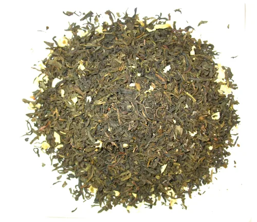 Vista 3 de Greenhilltea Té verde prémium perfumado con flores de jazmín Hojas sueltas té de 1 libra