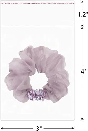 Vista 2 de Bolsas de celofán autosellantes de 3 x 4 pulgadas, 300 bolsas pequeñas transparentes autoadhesivas para violonchelo, 2 mil, pequeñas bolsas