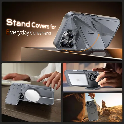 Vista 411 de TOCOL Funda para iPhone 11, compatible con Magsafe, protección completa de cámara, imanes integrados, protección contra caídas, funda translúcida