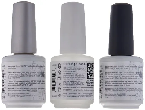 Vista 2 de Set de pulido Gelish Gel LED Fundación Base Coat + parte superior It Off Coat + PH Bond 0.5 onzas líquidas