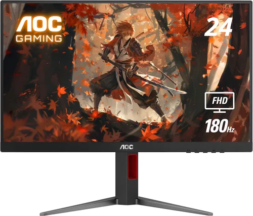 AOC Monitor para juegos 24G4 de 24 pulgadas, panel IPS Full HD 1920 x 1080, 180 Hz 1 ms, 1 HDMI 2.0, 1 Display Port, sincronización adaptativa,