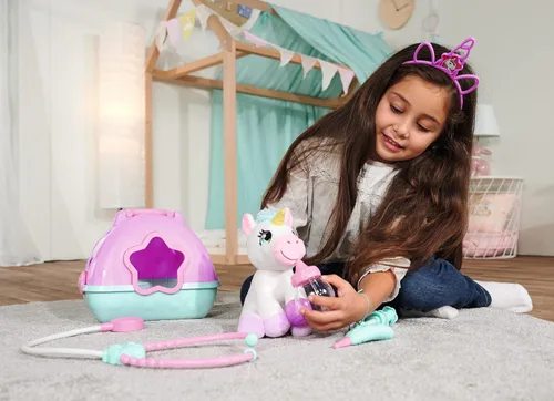 Vista 6 de Simba 105542140 - Maleta de 9.1 x 7.9 in, con diseño de unicornio de felpa, 7.9 in, 9.1 x 7.9 in