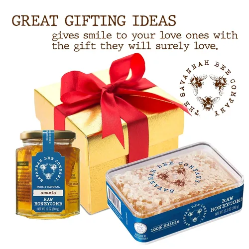 Vista 8 de Savannah Bee Company Honey Comb Acacia Hex Jar - Tarro de cristal de miel de acacia pura