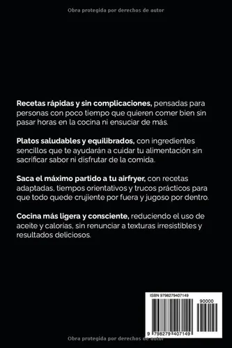 Vista 2 de Recetas para Airfryer 101 Platos Rápidos y Saludables para Freidora de Aire (Cocina Fácil en Casa) (Spanish Edition)