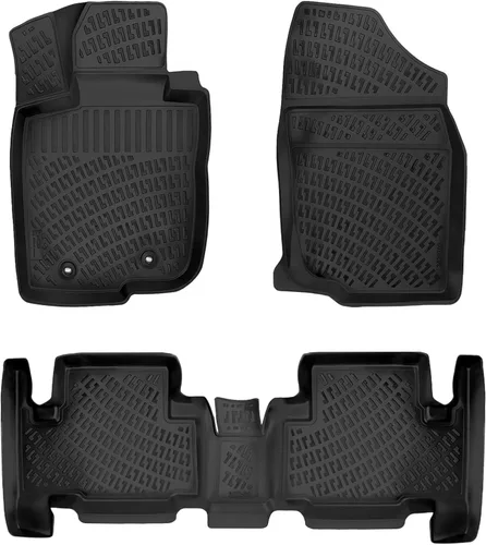 Vista 9 de RizLiner Alfombrillas de goma 3D para automóvil para Mazda 3 2010-2013, medidas con láser, para todo tipo de clima, resistentes, impermeables, sin