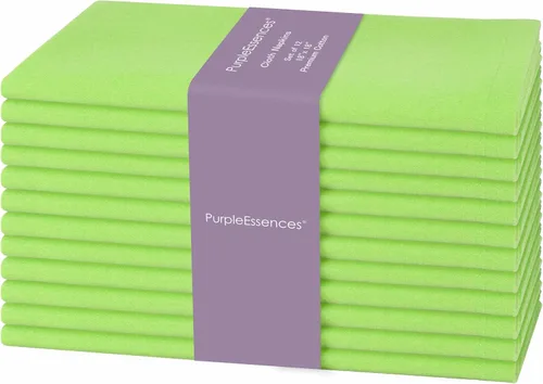 Vista 8 de PurpleEssences - Juego de 6 servilletas de tela para cena 100% algodón de 45x45 centímetros - Suave y duradero, lavable - Ideal para fiestas