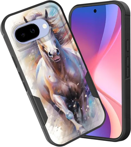 Vista 29 de Funda para Pixel 7a, funda protectora híbrida de doble capa resistente a prueba de golpes de policarbonato duro de silicona suave TPU para Google