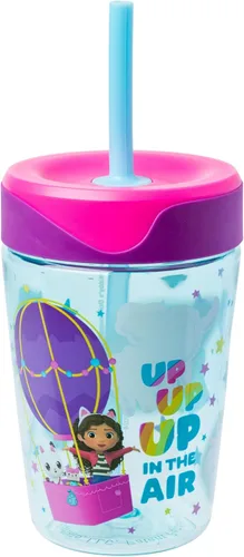 Vista 8 de Silver Buffalo Curious George Fun - Vaso a prueba de derrames con pajilla Jorge curioso