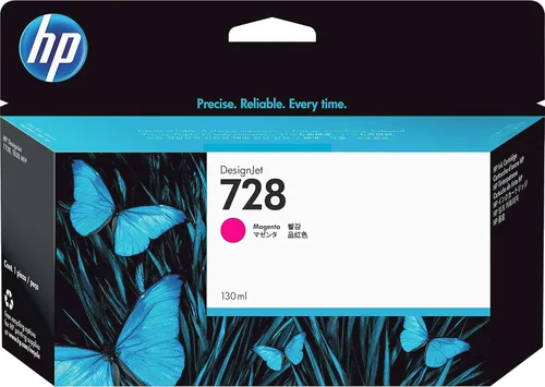 HP 728 Cartucho de tinta magenta 4.4 fl oz (F9J66A) para impresoras de trazador de gran formato DesignJet T830 MFP y T730