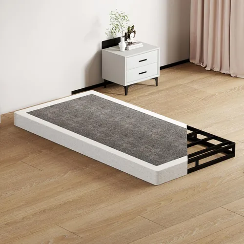 Vista 14 de SHOANED Resortes de caja de tamaño individual de 3 pulgadas - Base de colchón de perfil bajo sin ruido, base de cama de metal resistente con funda