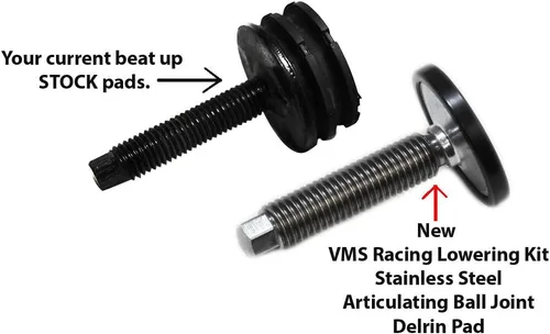 Vista 4 de VMS RACING Kit de bajada de acero inoxidable 14-18 tornillos compatibles con Chevy Chevrolet CORVETTE Stingray C7 delantero y trasero (juego de 4)