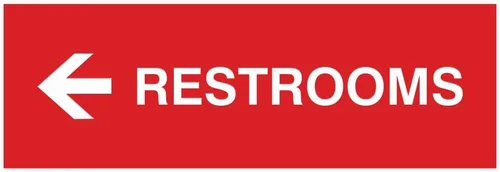 Vista 20 de Signs ByLITA Basic Restrooms - Letrero direccional para pared o puerta (negro), pequeño (paquete de 1)