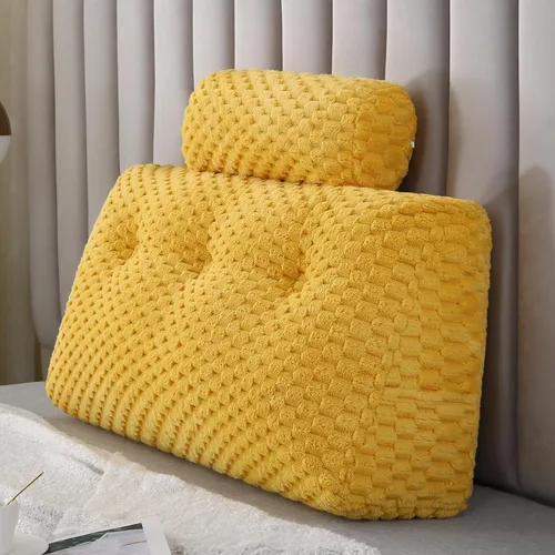 Almohadas de cuña para cabecero + 2 almohadas enrollables para cabecero, cojín grande para reposo en cama, almohadas de lectura, almohadas de