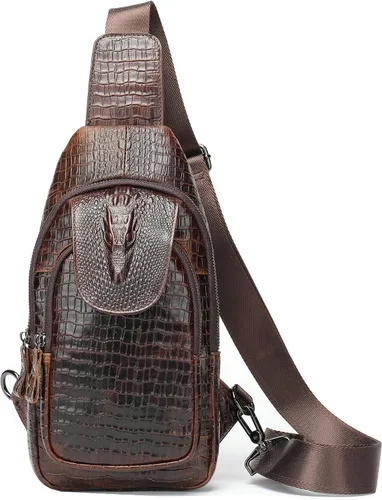 Vista 208 de LUKZIJAES Bolso bandolera de cuero genuino para hombre