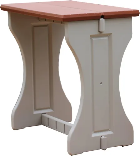 Vista 17 de Doble barra gris profundo superior y base negra, ideal para patio, bañera de hidromasaje, patio trasero, diseño duradero resistente a la intemperie